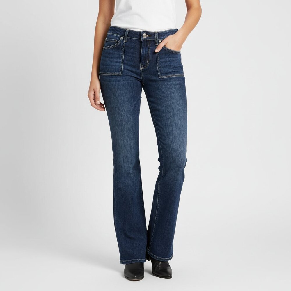 Fashion Bug Jeans Blue Size 5 Denim Bootcut Boot Cut‎ Womens Stretch Mid Rise